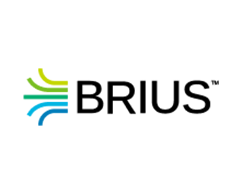 BRIUS logo, a brand offering innovative orthodontic treatment options.
